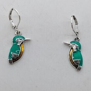 Humming Bird Turquoise Earrings 1"
